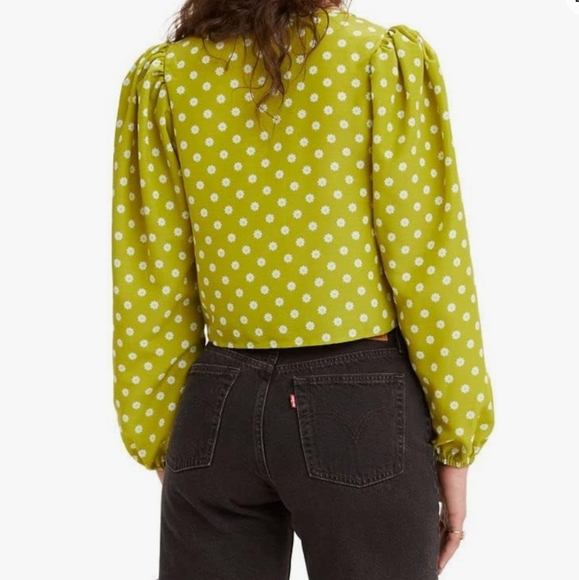 NWT LEVIS Embry Tie Blouse Size Medium - Picture 2 of 8